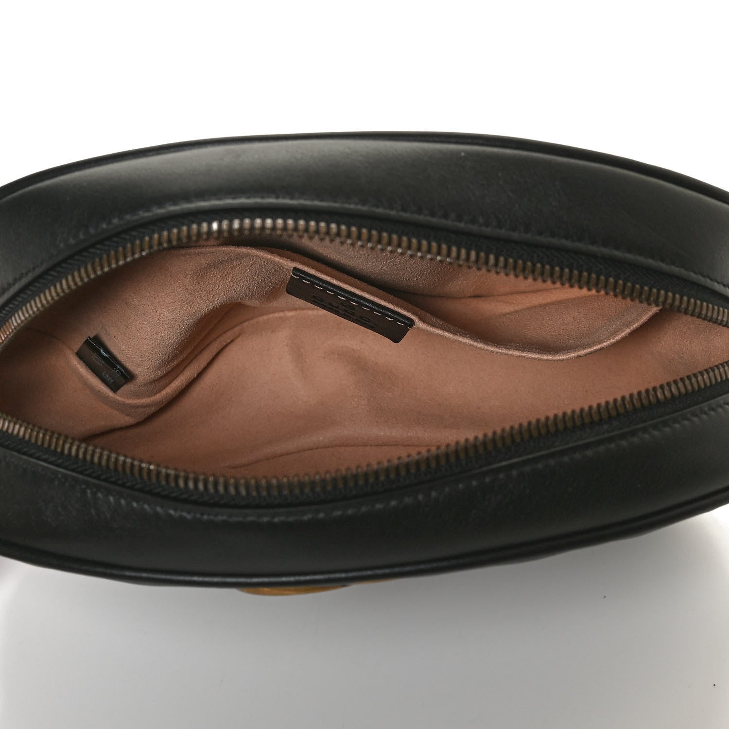 Gucci Calfskin Matelasse GG Marmont Belt Bag 75 30 Black 5 of 13