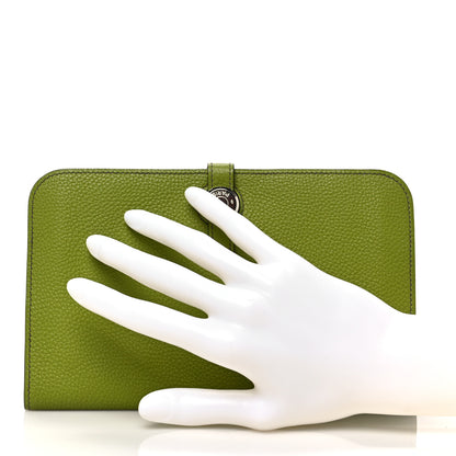 Hermes Togo Dogon Duo Wallet Vert Anis 3 of 8