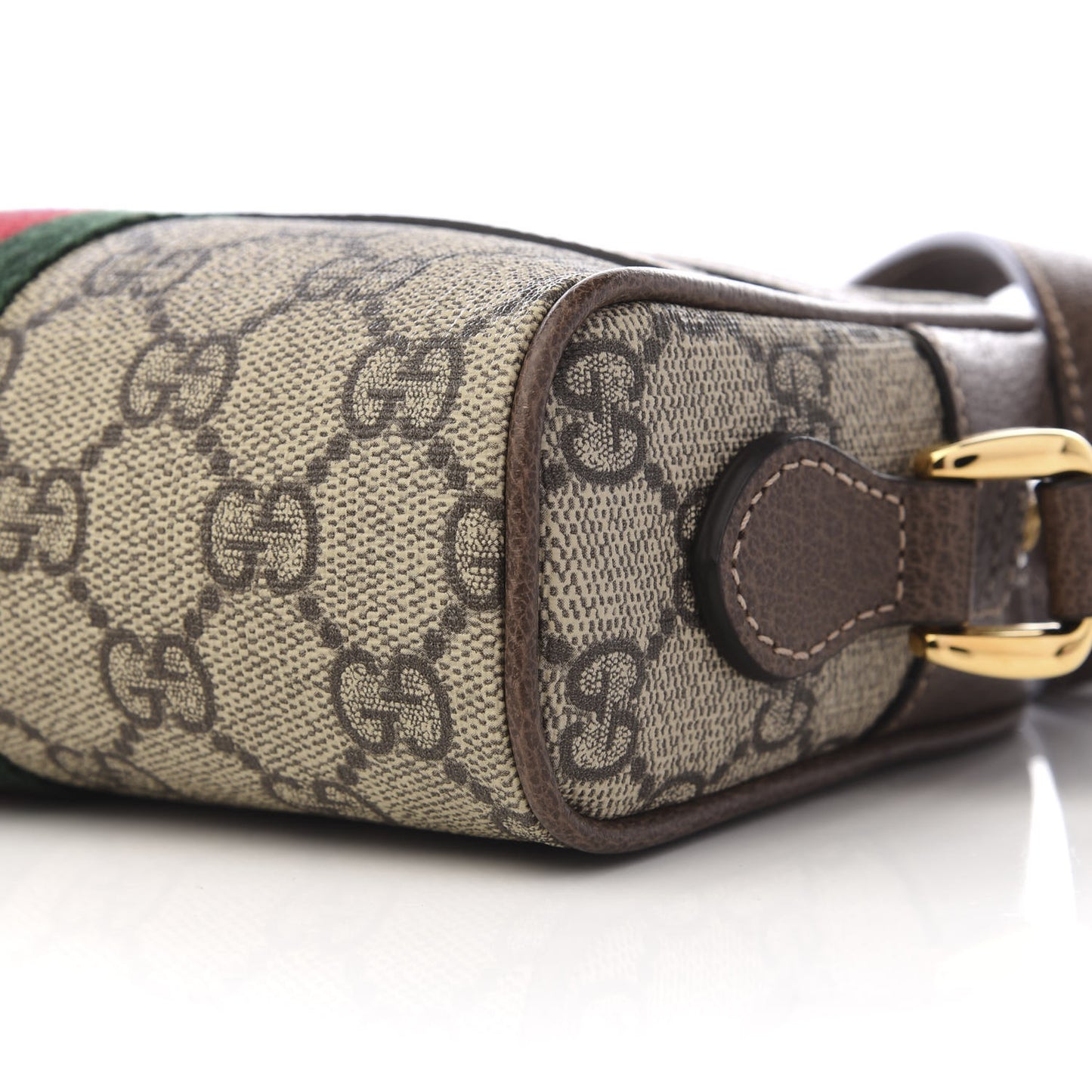 GG Supreme Monogram Web Mini Ophidia Shoulder Bag Brown