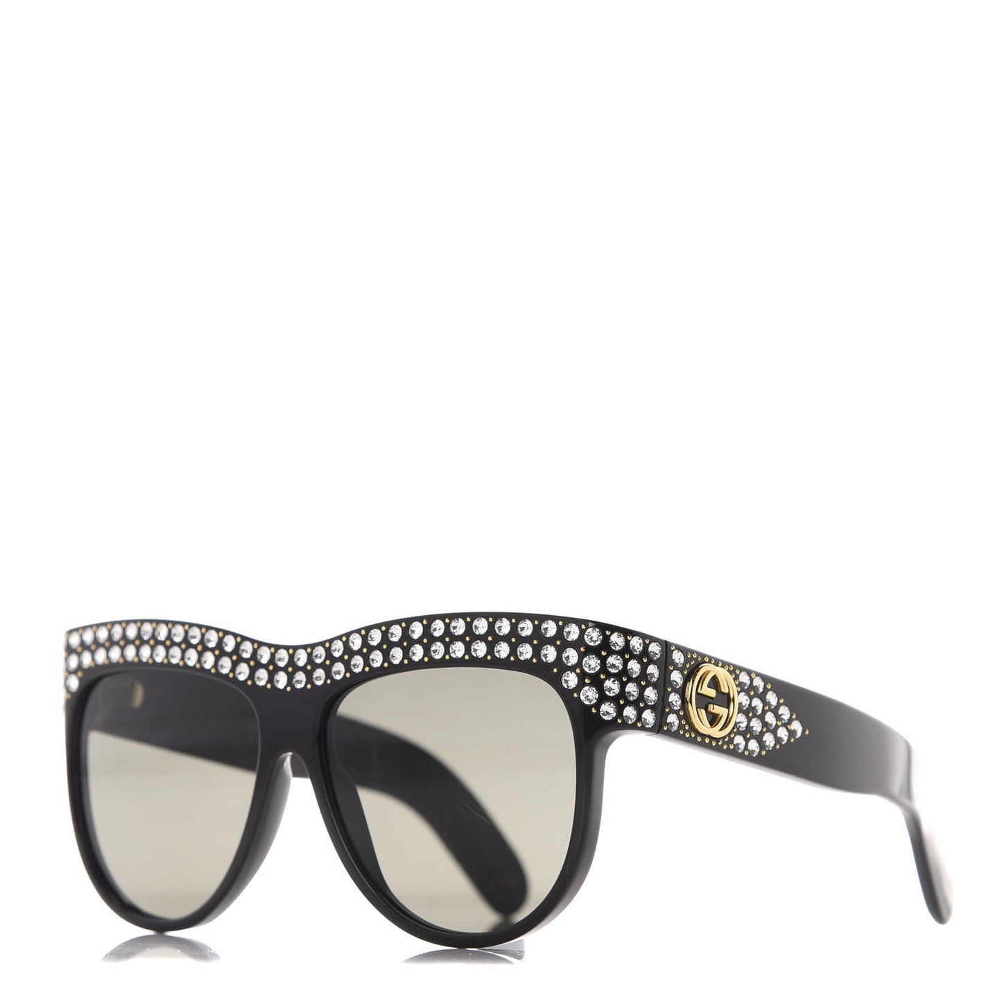 Acetate Crystal Sunglasses GG0147S Black