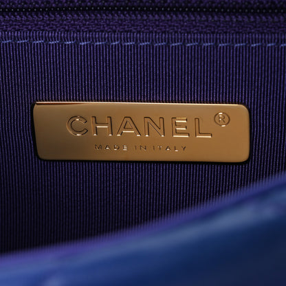 Chanel Tie Dye Calfskin Quilted Medium Chanel 19 Flap Blue Purple 6 of 10