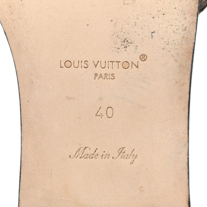 Louis Vuitton Patent Reverse Monogram LV Frame Flat Mule 40 Cacao 7 of 12