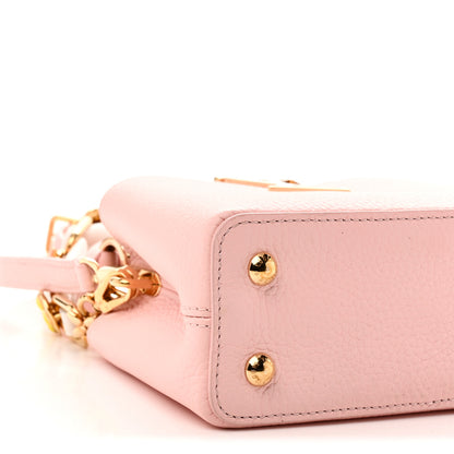 Louis Vuitton Taurillon Flower Chain Mini Capucines Pink 8 of 10