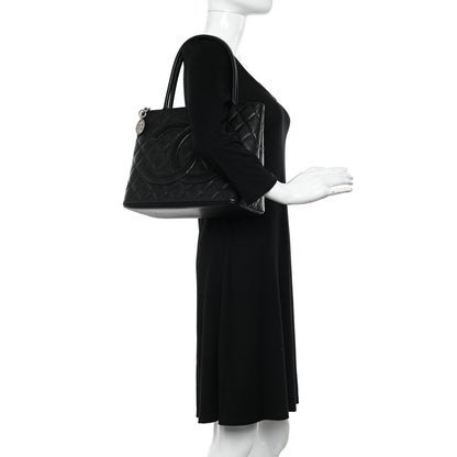 Chanel Caviar Quilted Medallion Tote Black 2 of 11