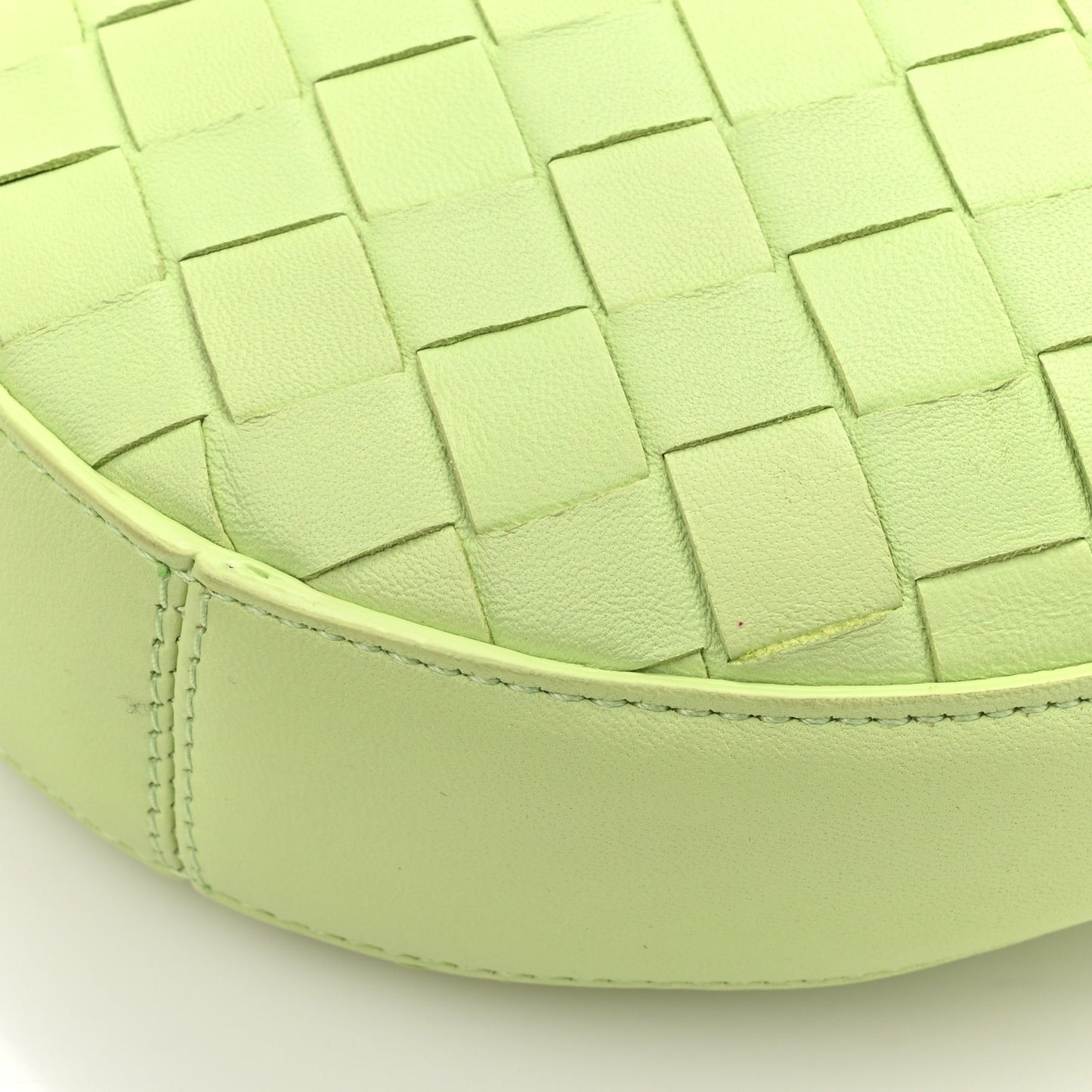 Nappa Intrecciato Small Drop Shoulder Bag Fennel
