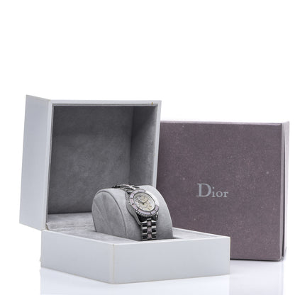 Christian Dior Stainless Steel Sapphire Pink Mother of Pearl 29mm Christal Quartz Watch 7 of 7
