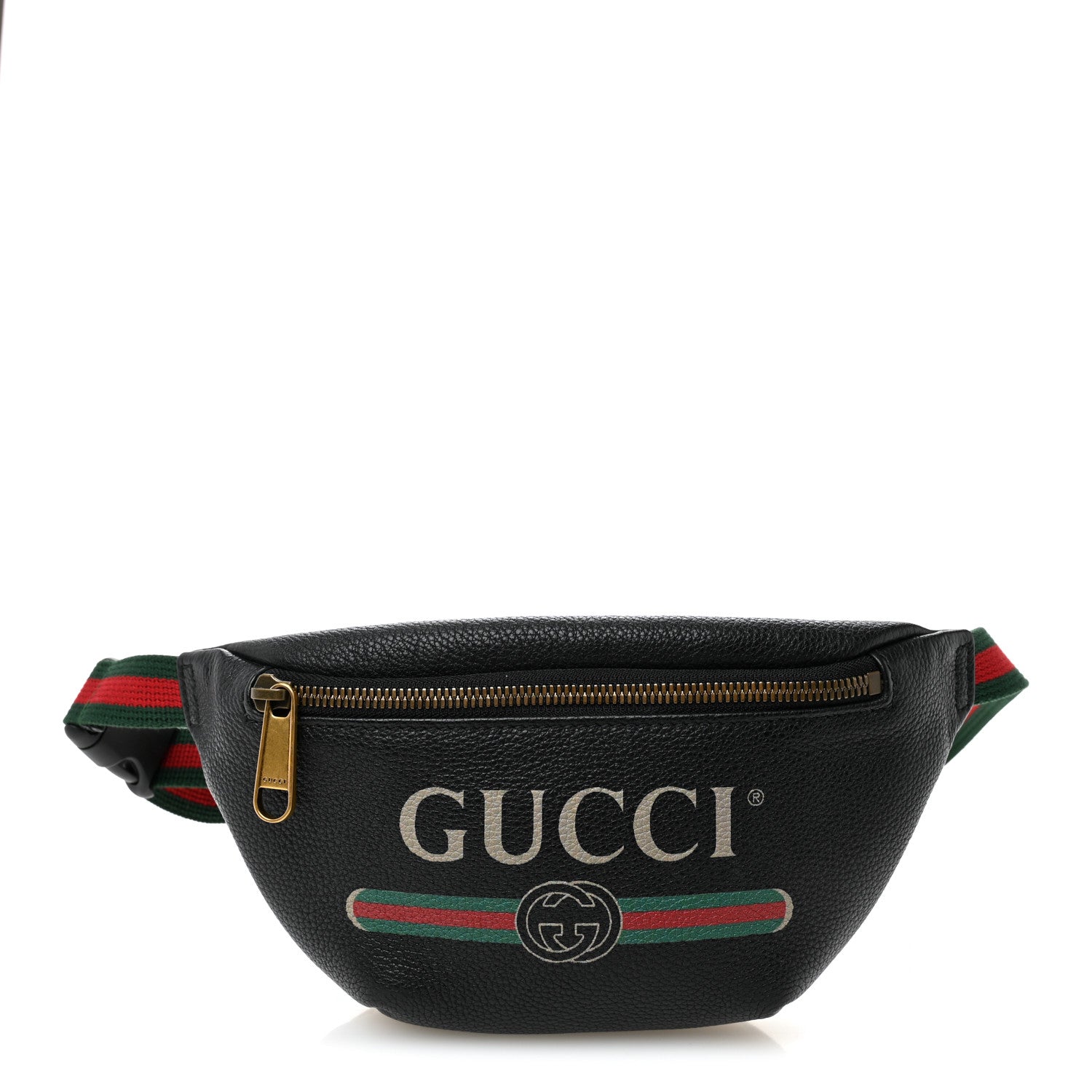 Gucci Grained Calfskin Small Logo Belt Bag Black 1 of 10