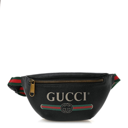 Gucci Grained Calfskin Small Logo Belt Bag Black 1 of 10