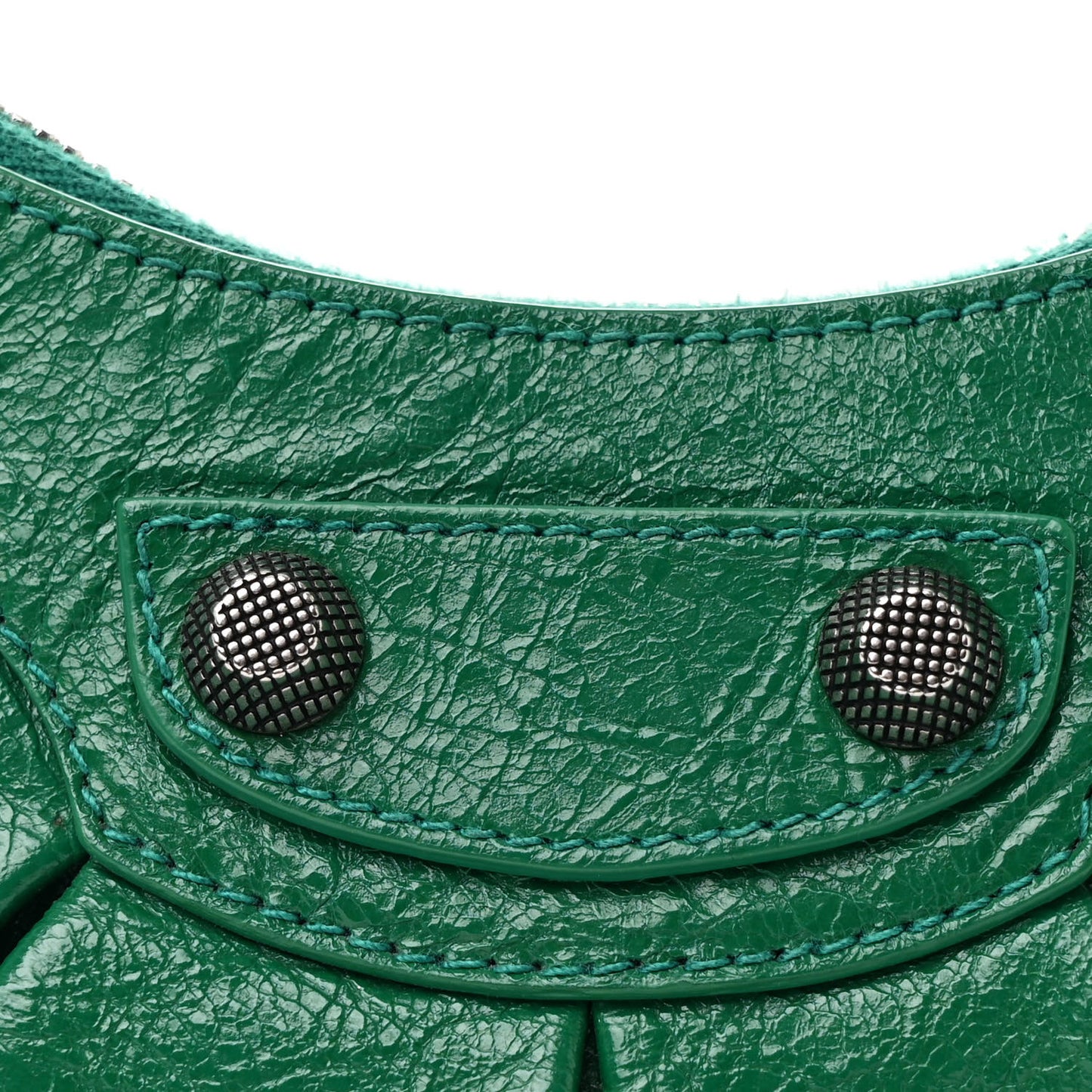 Agneau Arena Le Cagole Shoulder Bag XS Jade