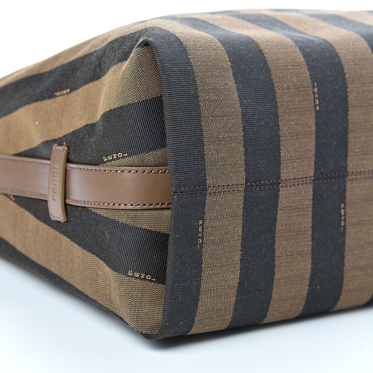 Fendi Pequin Cuoio Vegetale Large Hobo Tobacco Blue Mirto Cuoio 8 of 9