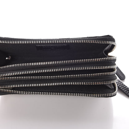 Chanel Patent Quilted Small Triple Zipper Wallet Black 6 of 9