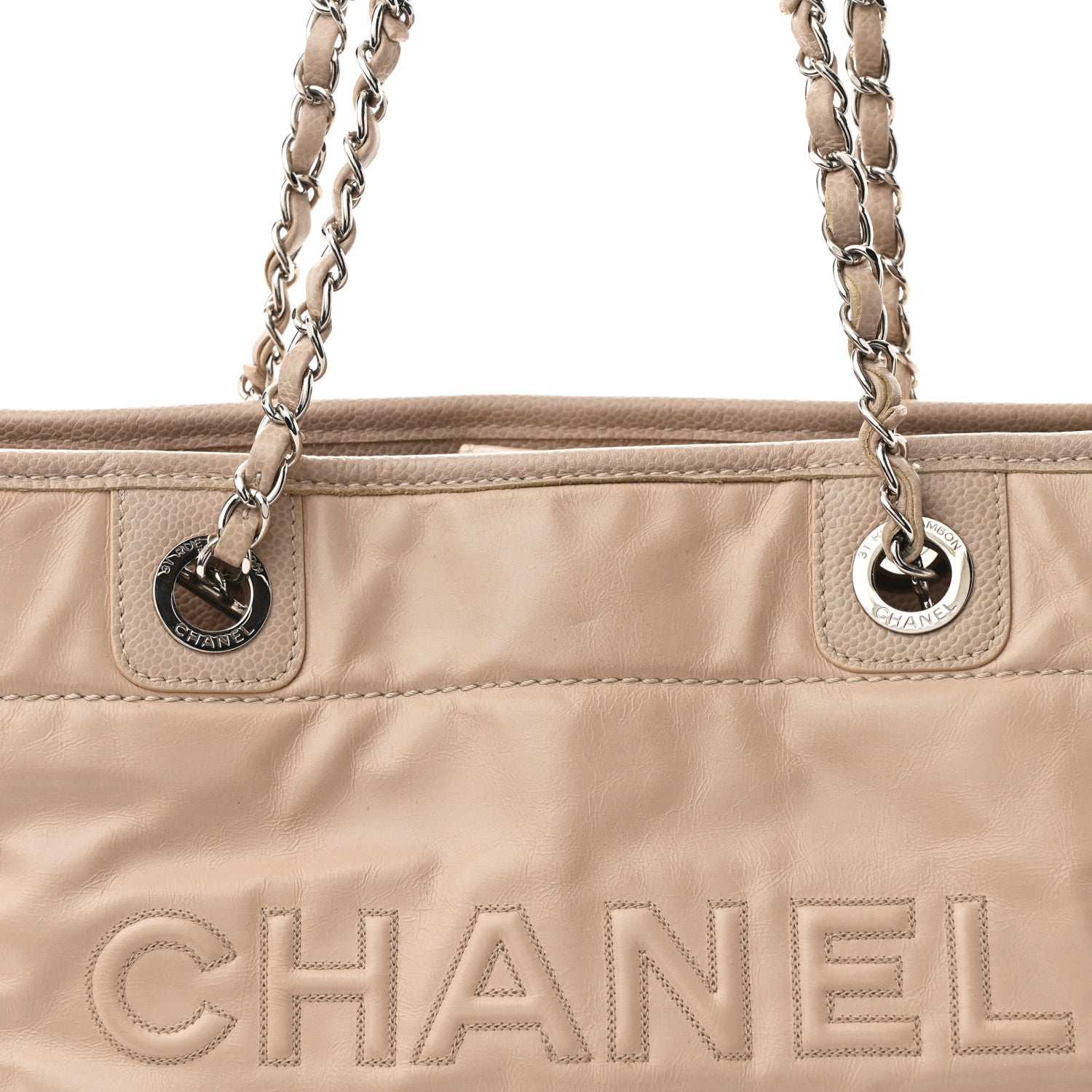 Chanel Glazed Calfskin Small Deauville Tote Light Pink 8 of 13