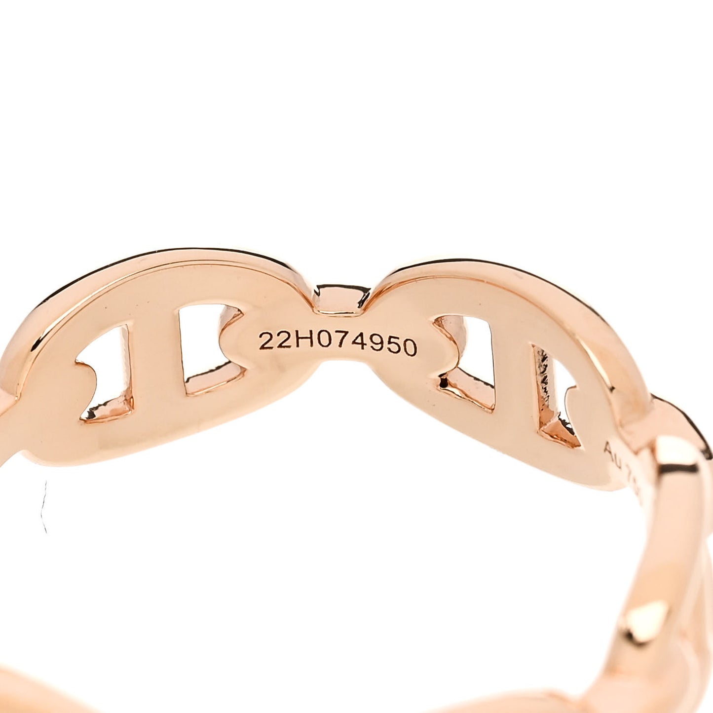 18K Rose Gold PM Chaine D'Ancre Enchainee Ring 54 7