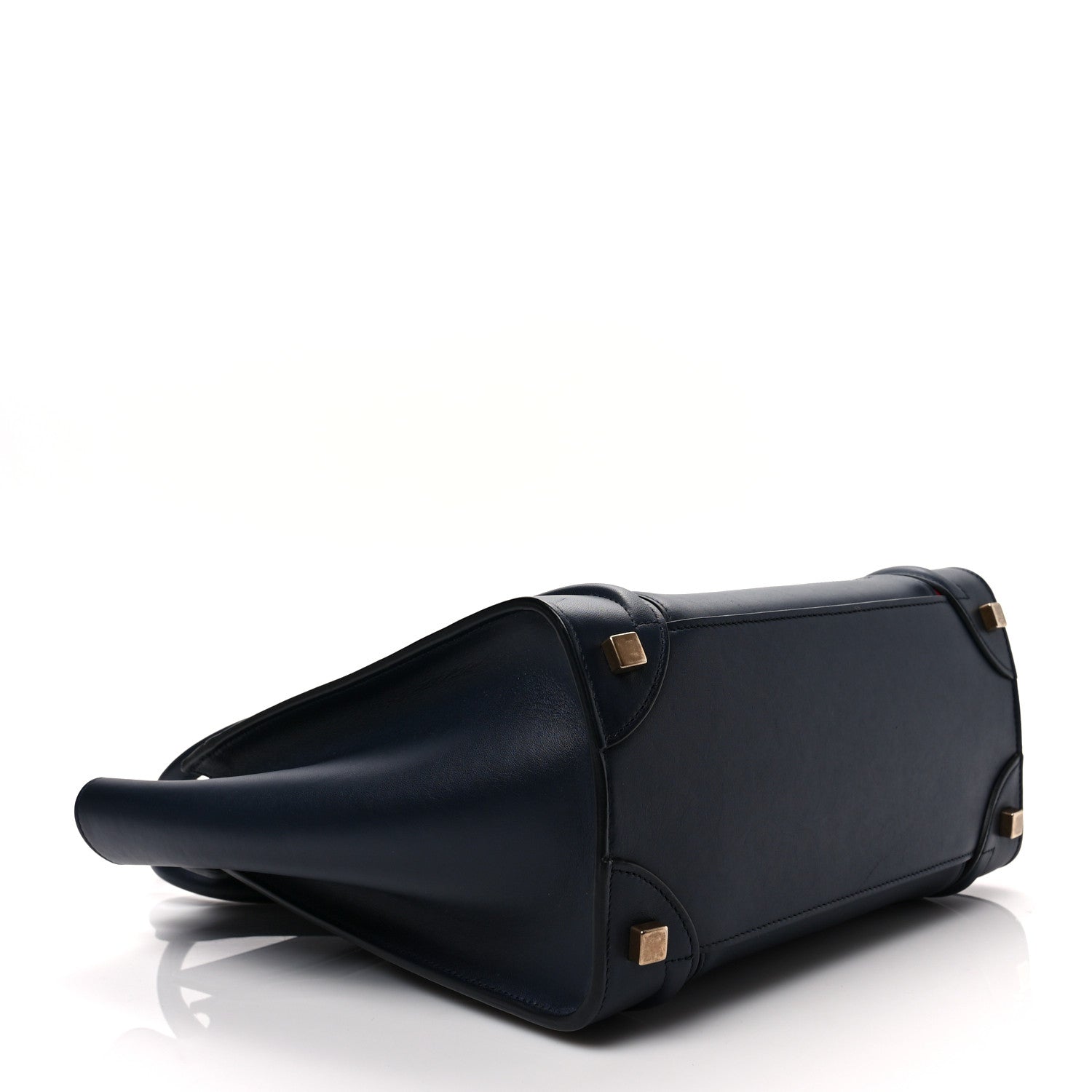 Celine Smooth Calfskin Interstice Micro Luggage Navy Blue 3 of 8