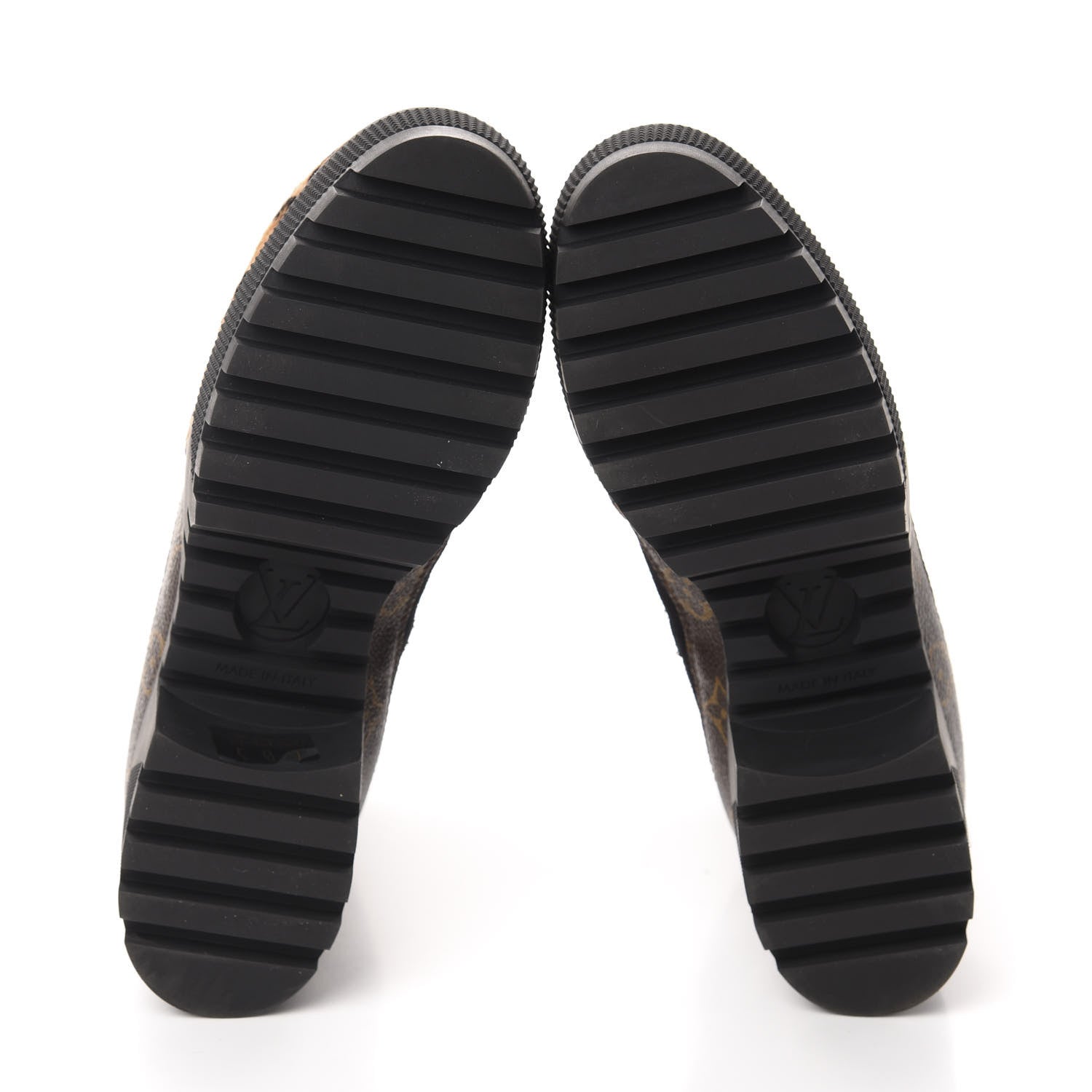 Louis Vuitton Suede Calfskin Monogram Laureate Platform Desert Boots 38.5 Black 6 of 9