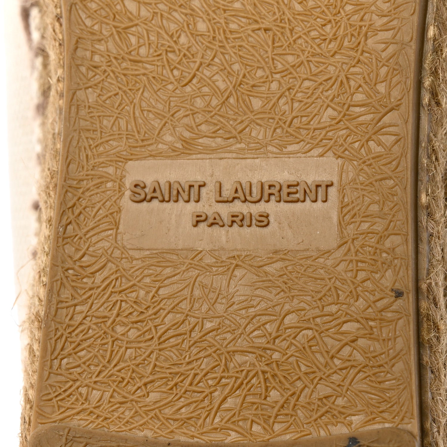 Saint Laurent Canvas Nappa Elba Light Logo Embroidered Espadrilles 36 Panna 9 of 12