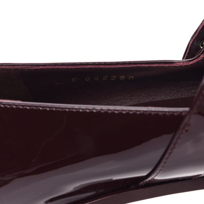 Chanel Patent Calfskin Mary Janes Flats 39 Burgundy 8 of 9