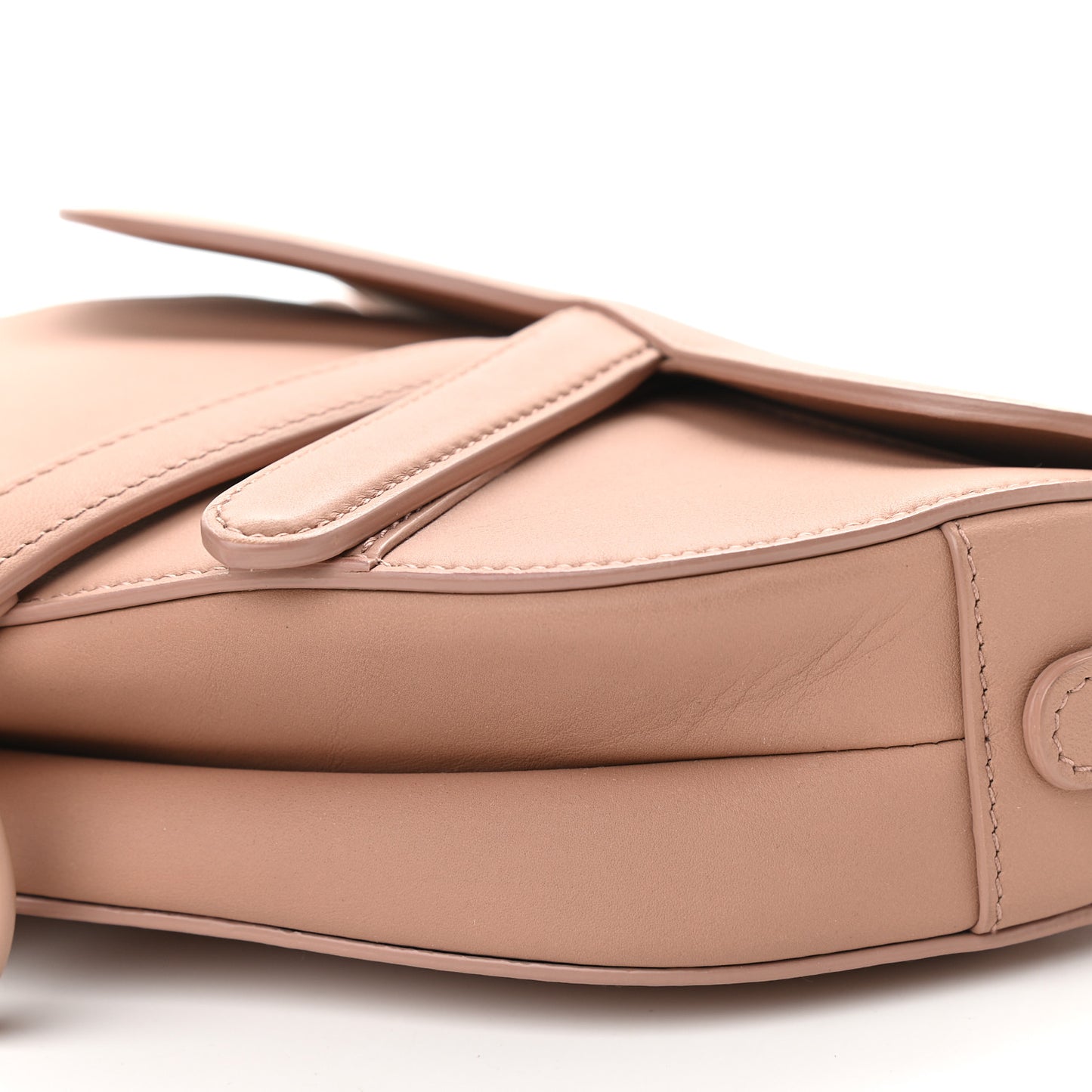 Calfskin Mini Saddle Bag Blush