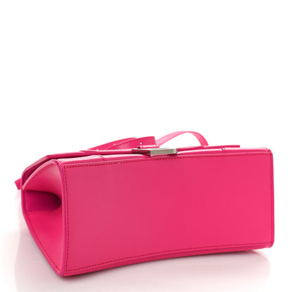 Balenciaga Shiny Box Calfskin Small Hourglass Top Handle Bag Acid Fuchsia 4 of 10