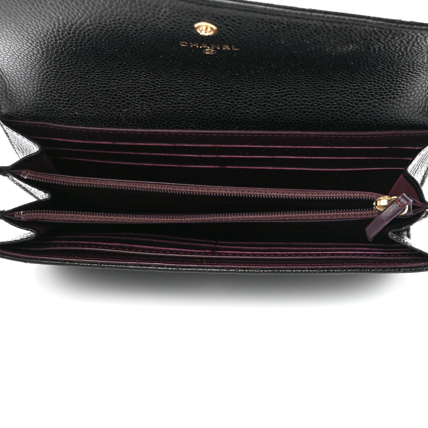Chanel Caviar Quilted Large Gusset Flap Wallet Black 5 of 12