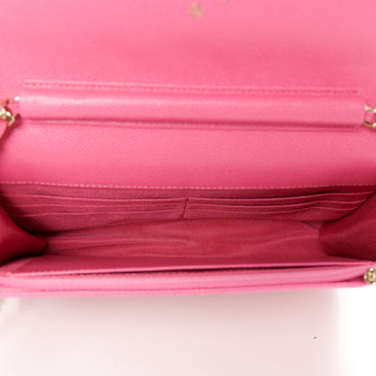 Chanel Caviar Quilted Wallet on Chain WOC Pink 5 of 11