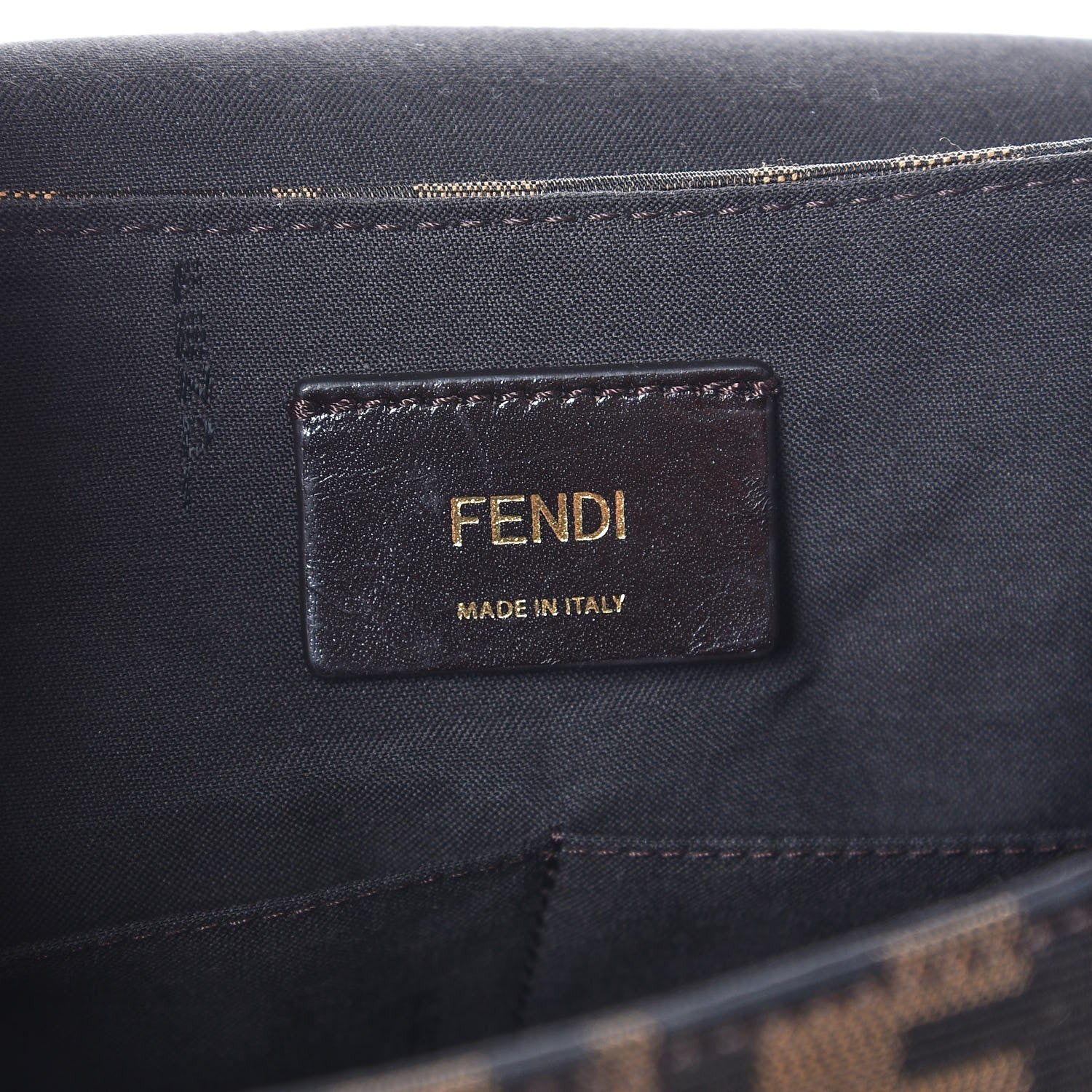 Fendi Zucca Vitello Artic Messenger Bag Tobacco Castagna 6 of 7