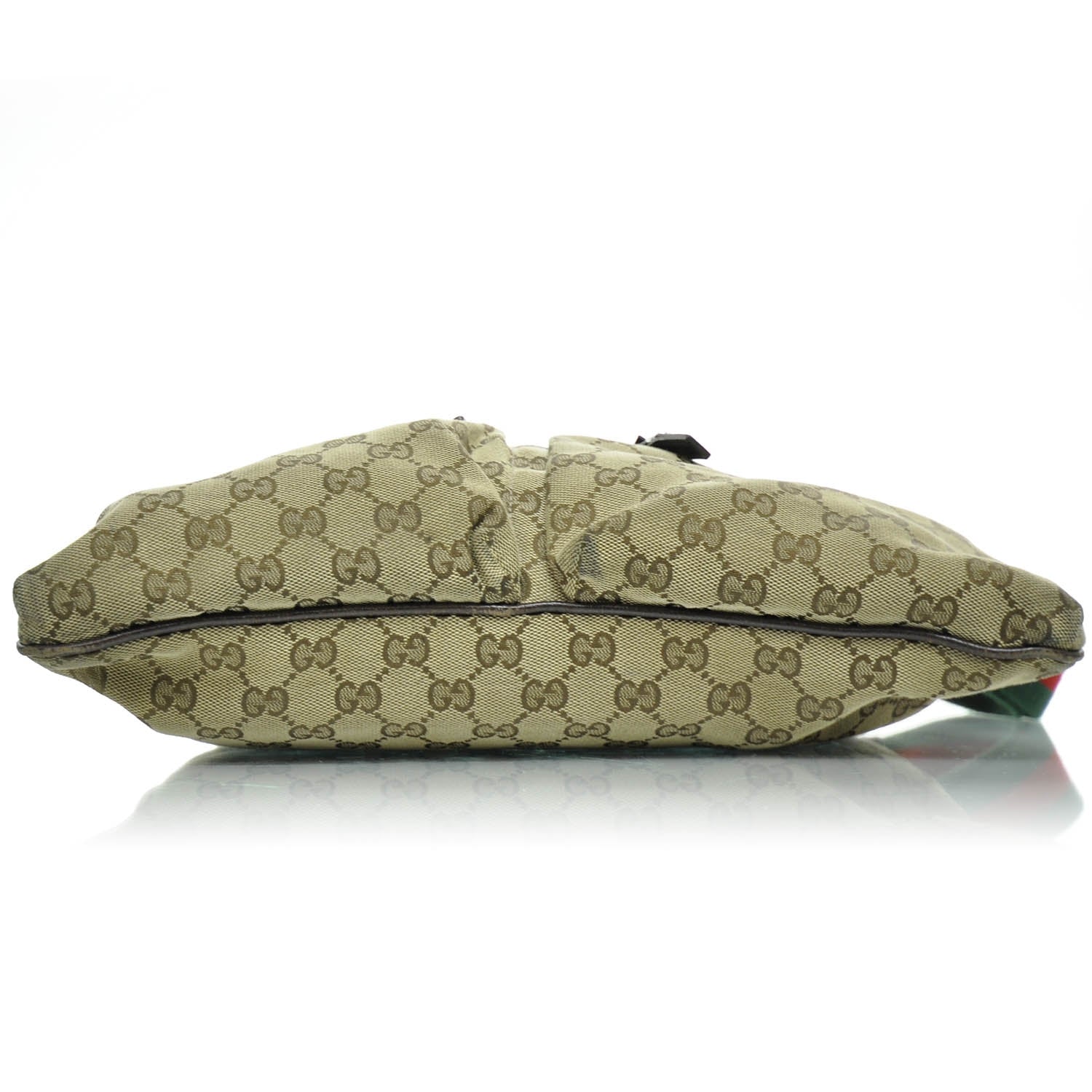 Gucci Monogram Web Medium Double Pocket Messenger Bag Dark Brown 5 of 9
