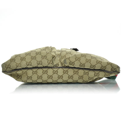 Gucci Monogram Web Medium Double Pocket Messenger Bag Dark Brown 5 of 9