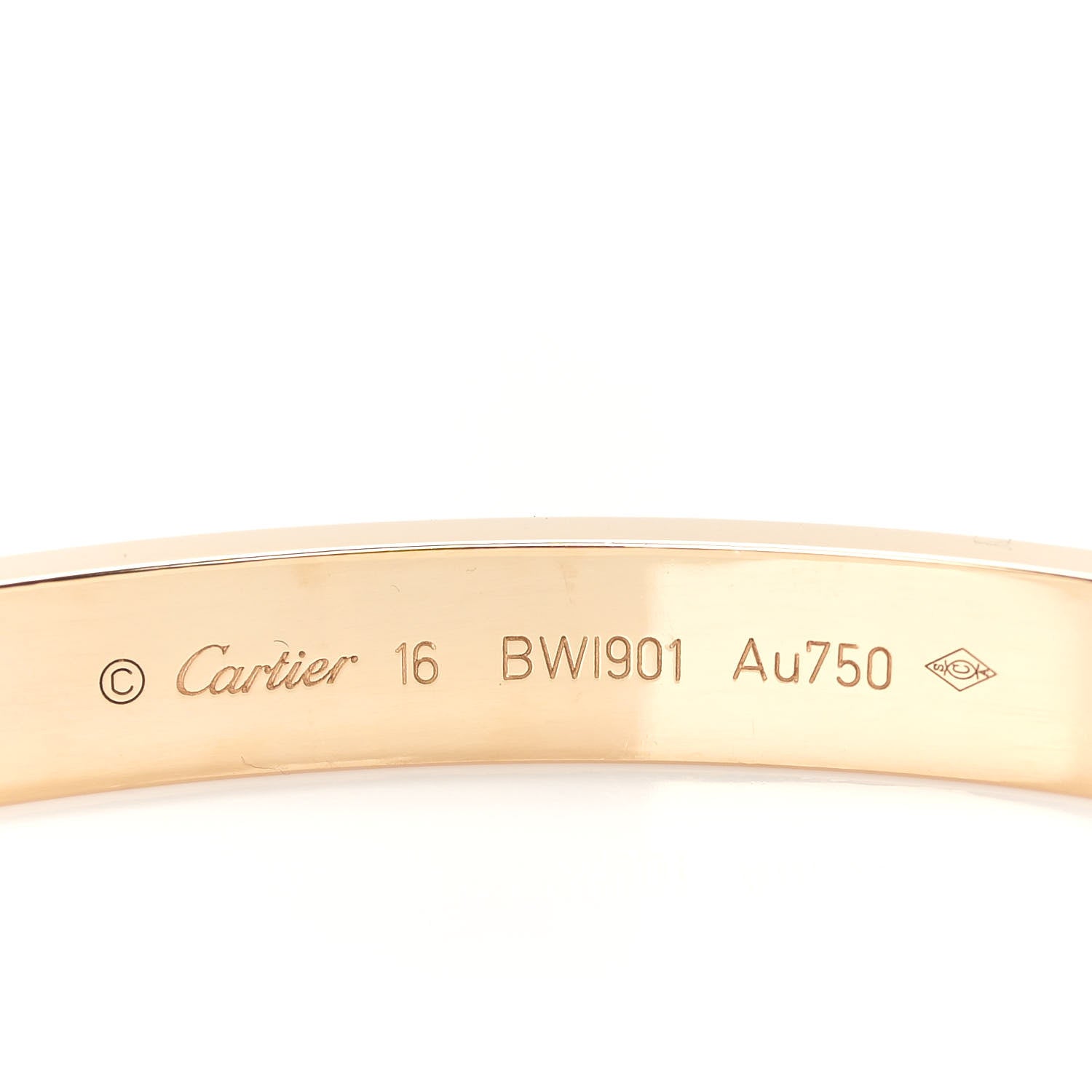 Cartier 18K Yellow Gold LOVE Bracelet 16 5 of 7