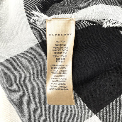 Burberry Cashmere House Check Lightweight Scarf Ivory 3 of 4