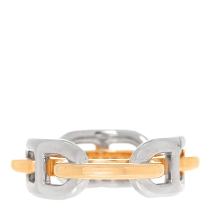 Hermes Palladium Regate Scarf Ring Gold Silver 3 of 4