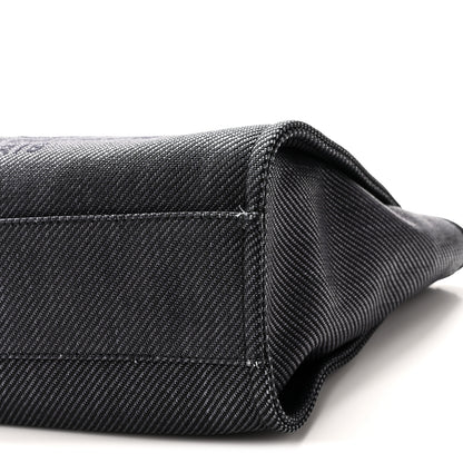 Chanel Mixed Fibers Calfskin Small Deauville Tote Black 10 of 10