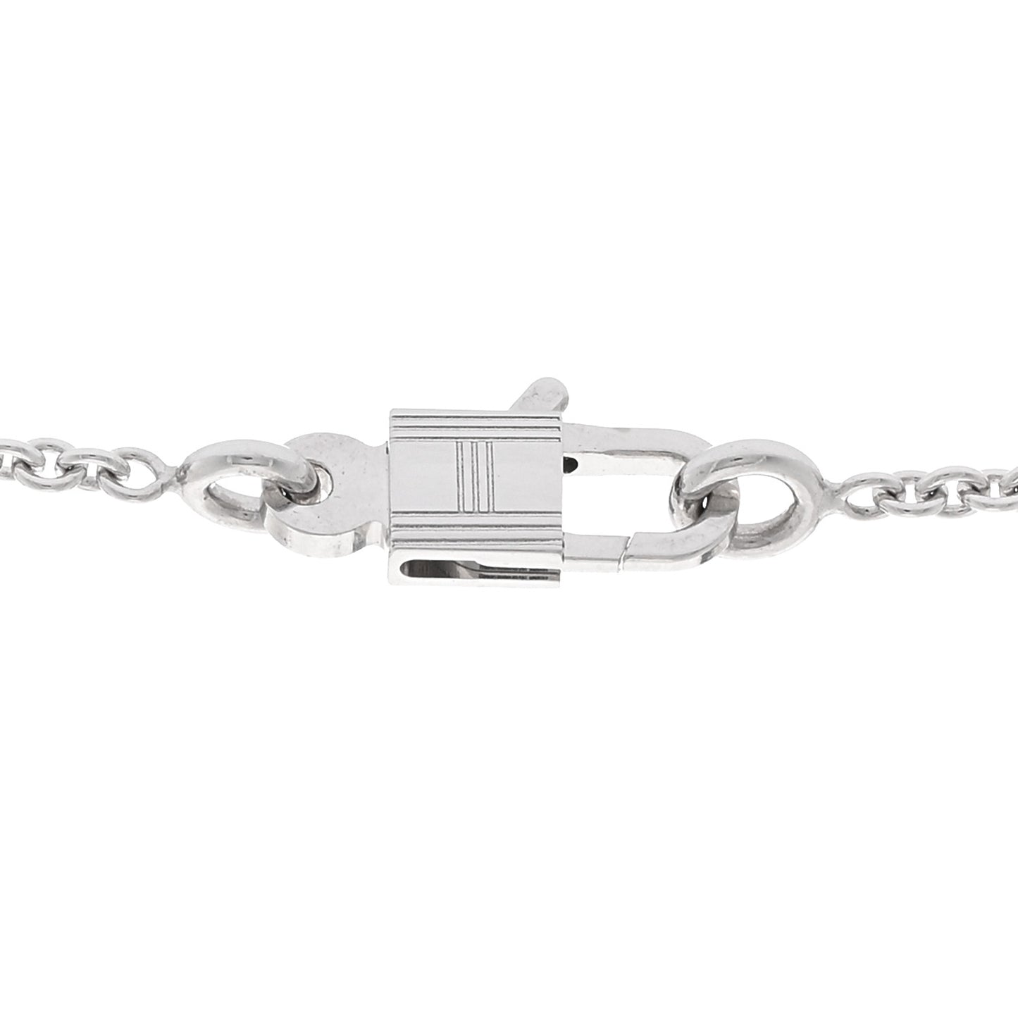 18K White Gold Diamond Birkin Amulette Pendant Necklace