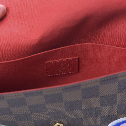 Louis Vuitton Damier Ebene My LV World Tour Pochette Felicie Chain Wallet Coquelicot 8 of 10