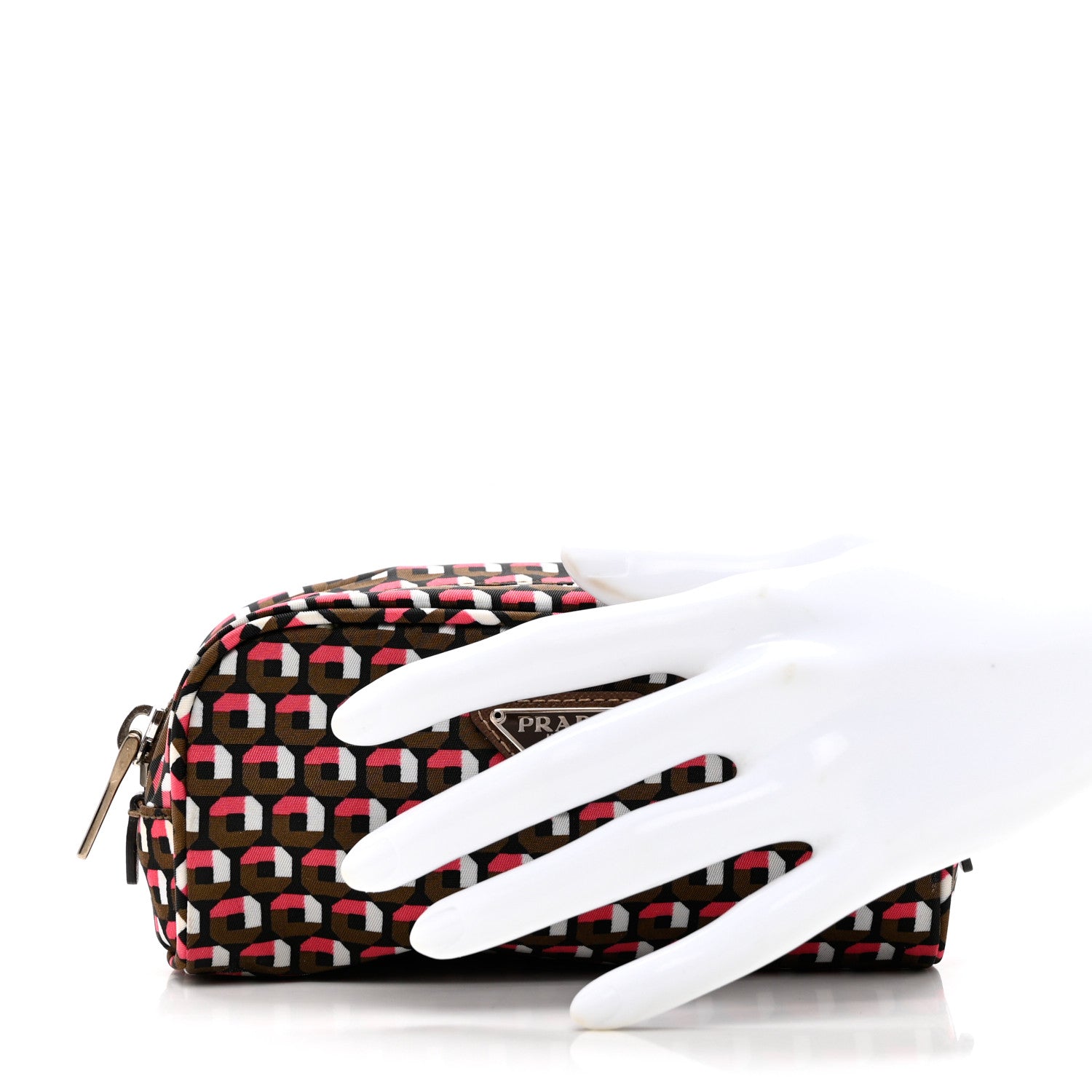 Prada Nylon Tessuto Stampato Cosmetic Pouch Rosa 2 of 6