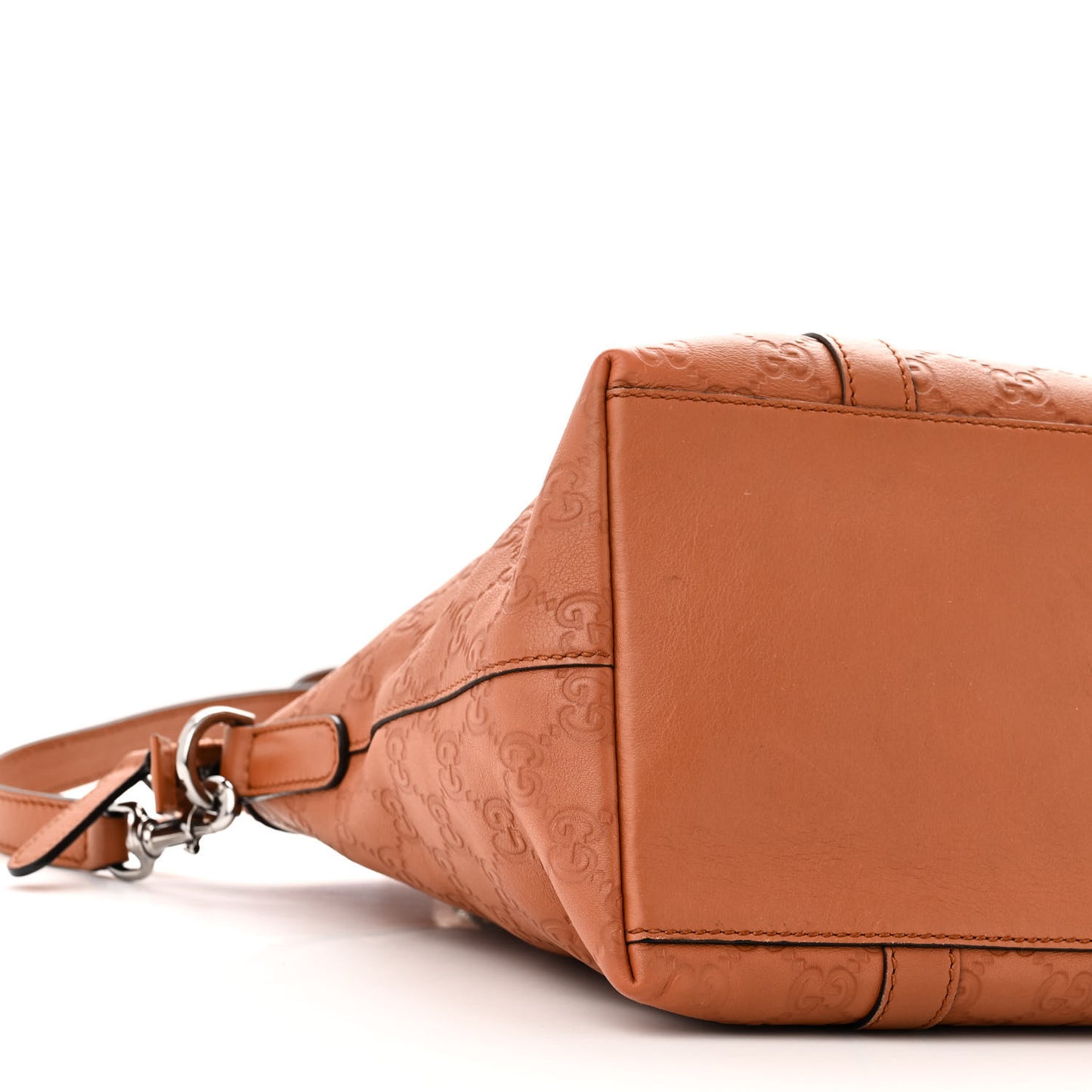 Guccissima Medium GG Charm Dome Satchel Brown