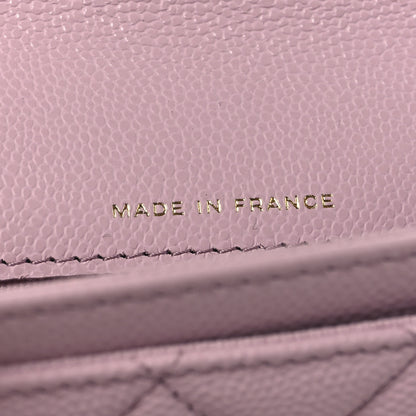 Chanel Caviar Quilted Flap Card Holder Wallet Light Pink 7 of 9