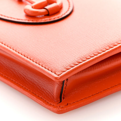 Gucci Azalea Calfskin Enamel Horsebit 1955 Wallet On Chain Deep Orange 8 of 8