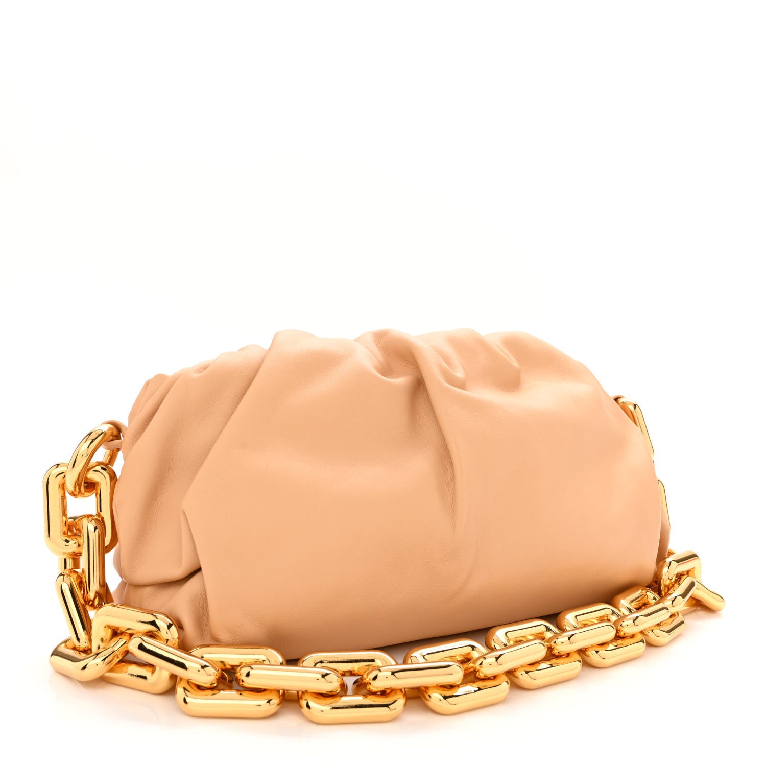 Bottega Veneta Calfskin The Pouch Chain Almond 3 of 10