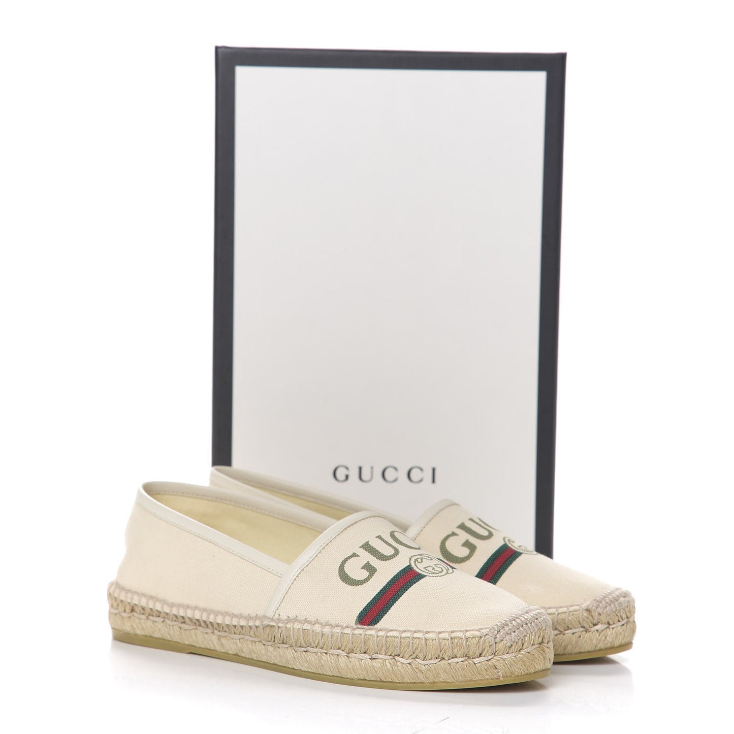 Canvas Logo Espadrilles 37 Greggio White