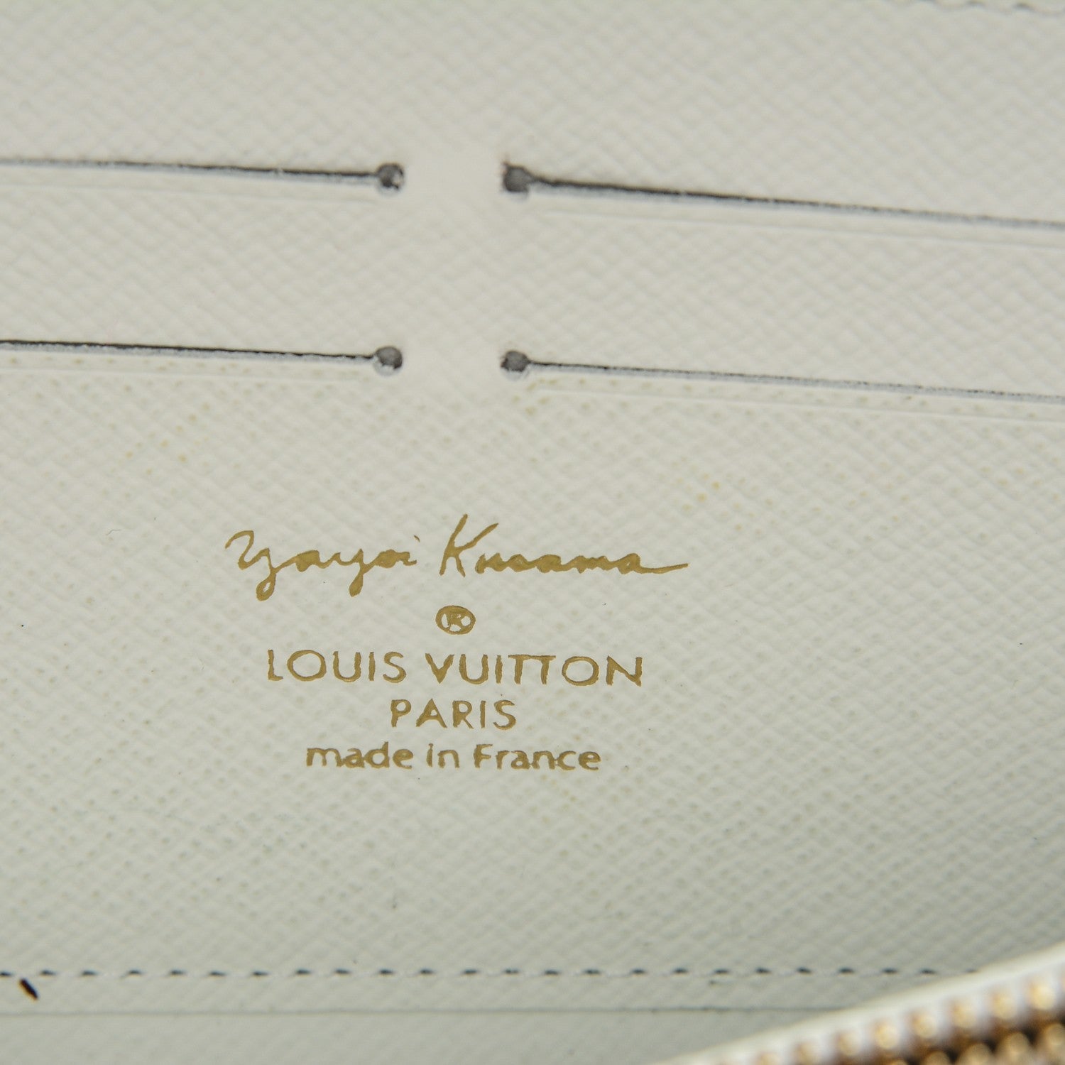 Louis Vuitton Monogram Kusama Pumpkin Dots Zippy Wallet White 6 of 7