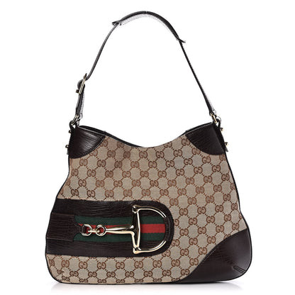 Gucci Monogram Hasler Hobo Dark Brown 1 of 7