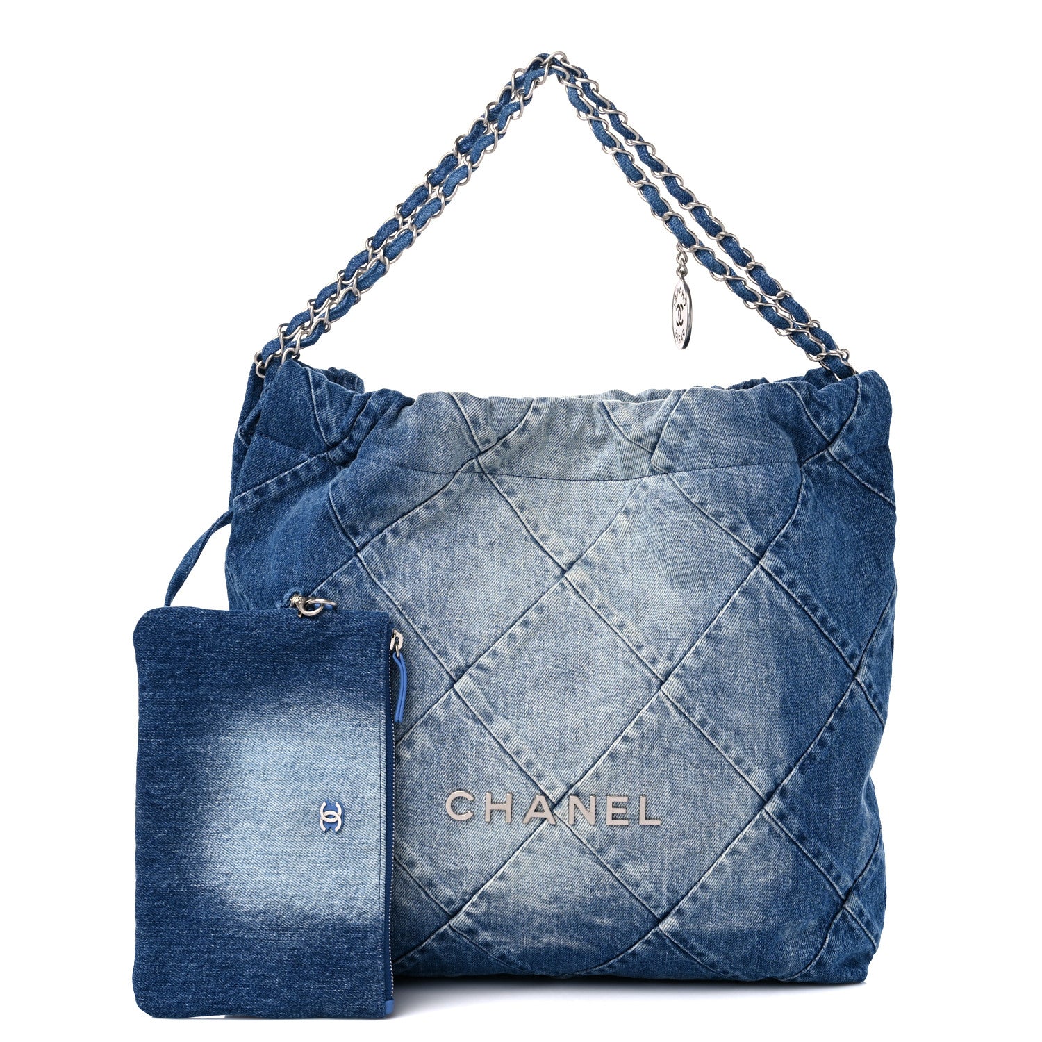 Chanel Denim Quilted Chanel 22 Blue 1 of 11