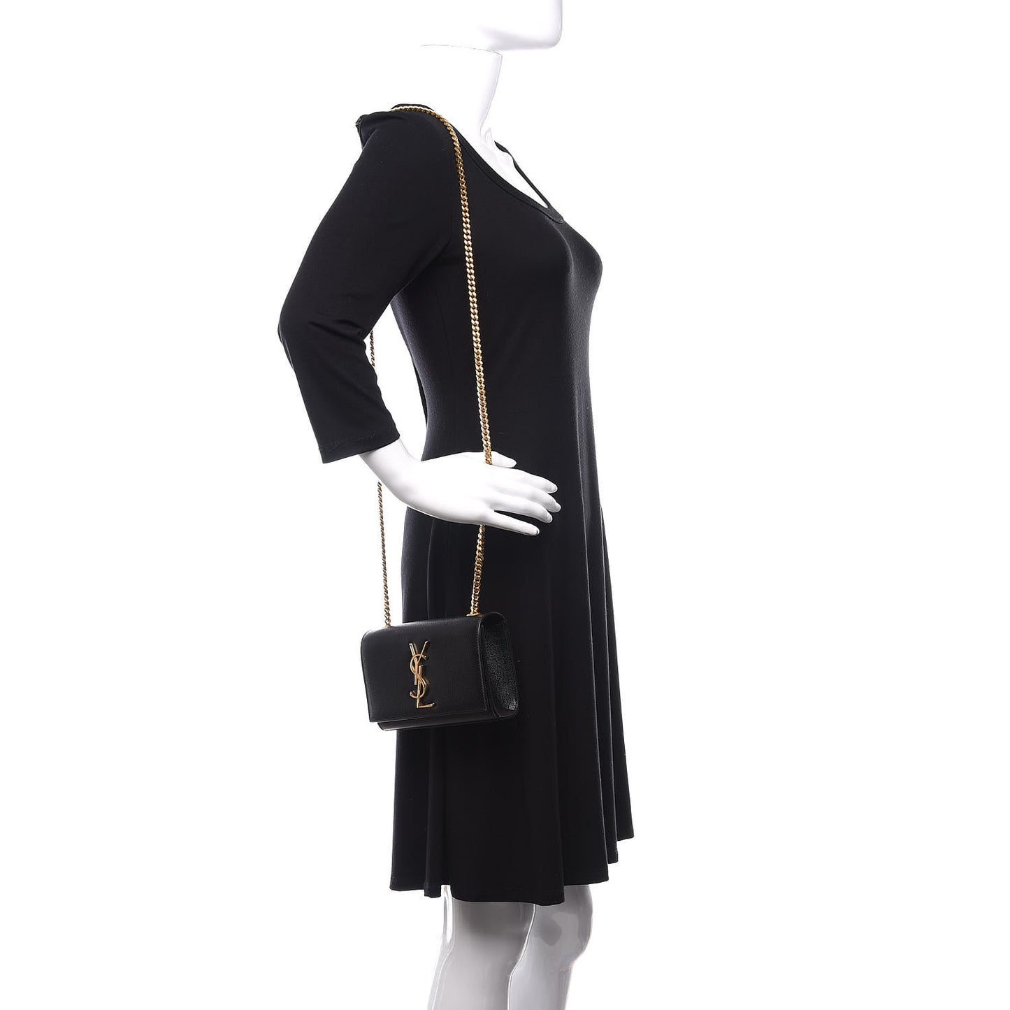 Grain De Poudre Small Monogram Kate Satchel Black
