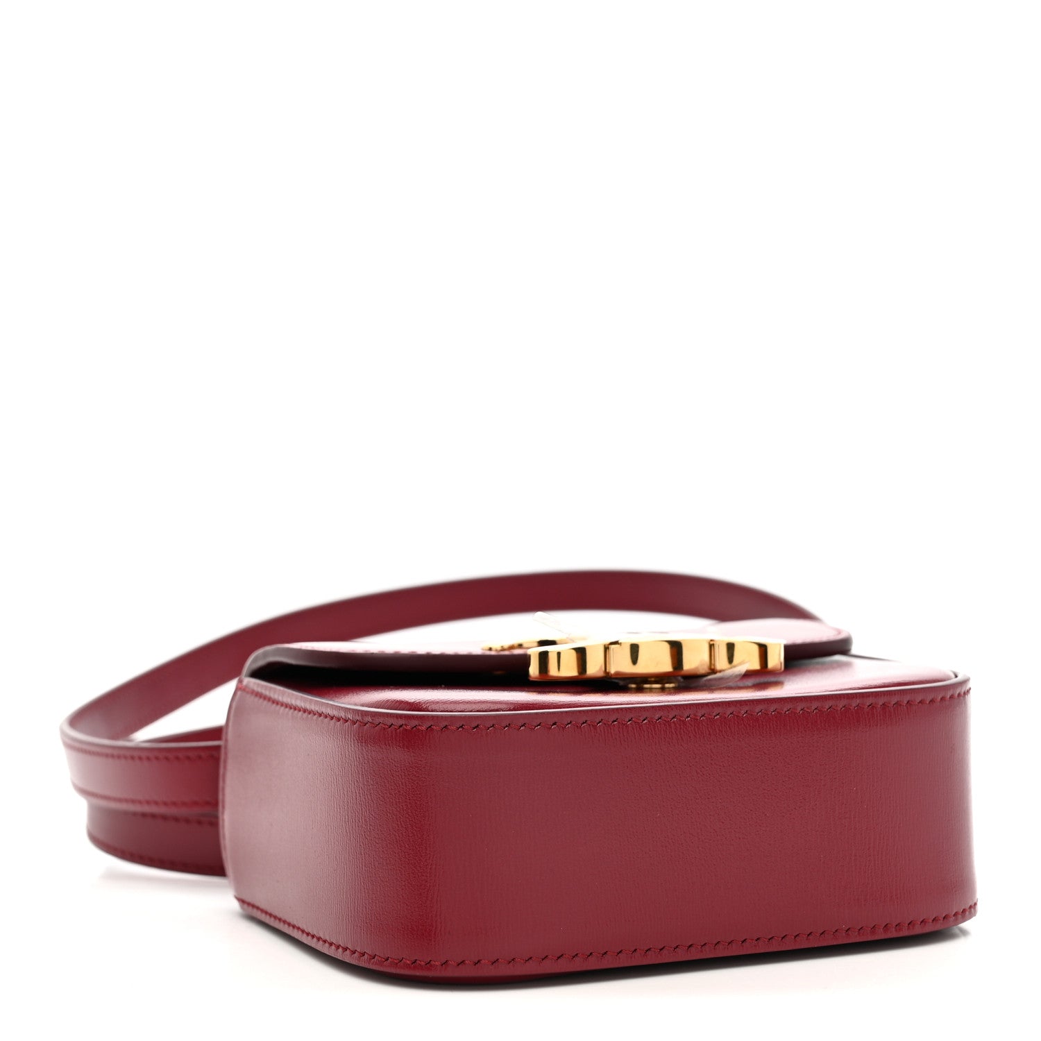 Celine Shiny Calfskin Mini Triomphe Carmin 4 of 10