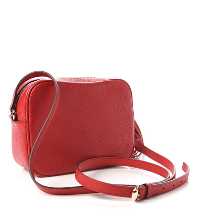 Gucci Pebbled Calfskin Small Soho Disco Bag Vibrant Red 3 of 10