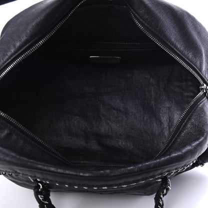 Chanel Goatskin Medium Luxe Ligne Bowler Black 4 of 4