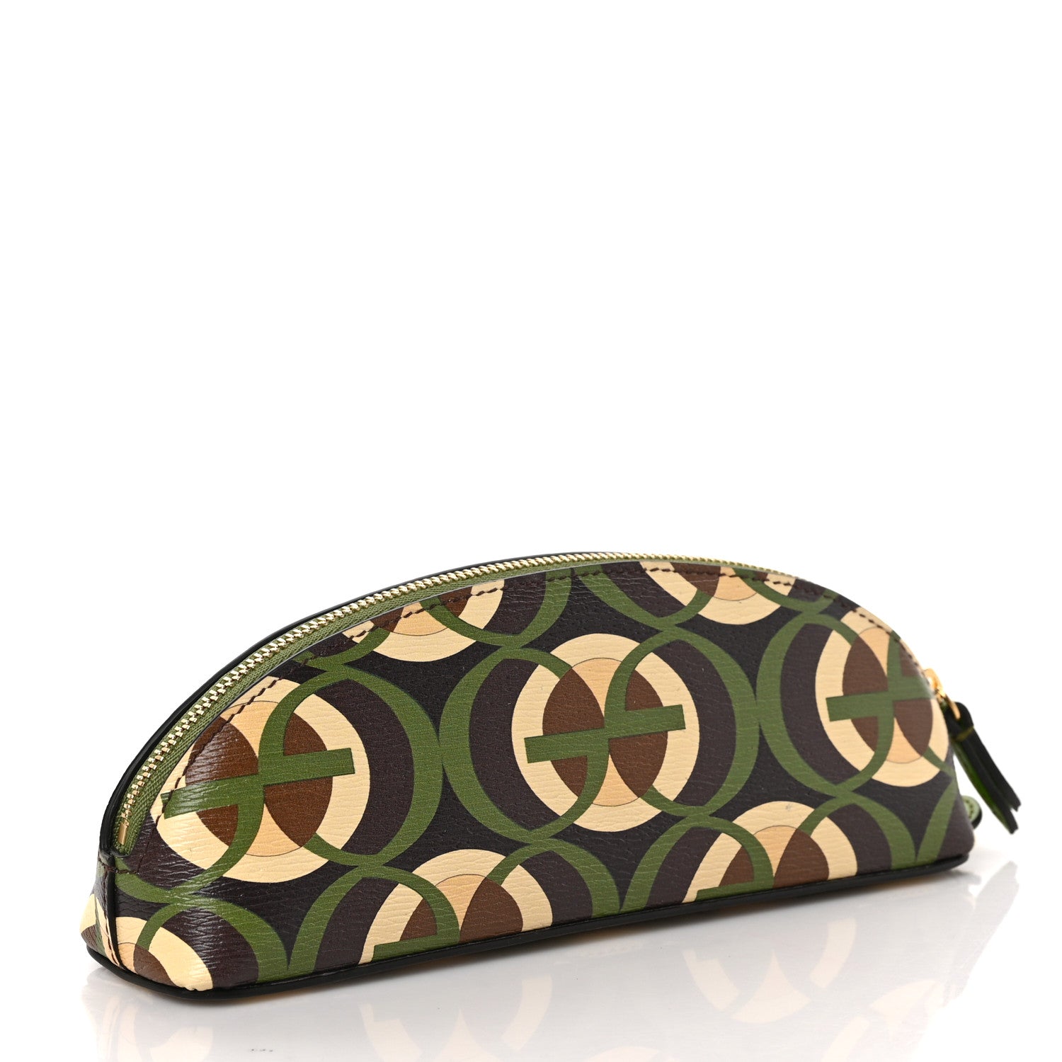 Gucci Calfskin GG Cascade Pencil Case Green Black 3 of 10
