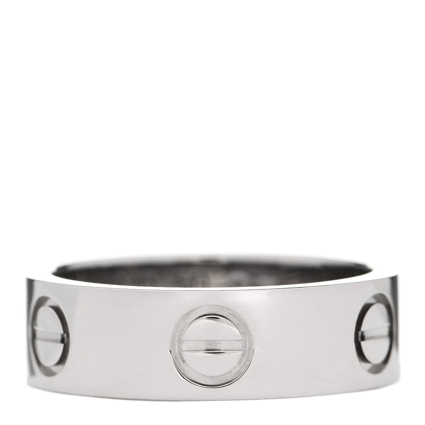 18K White Gold 5.5mm LOVE Ring 50 5.25