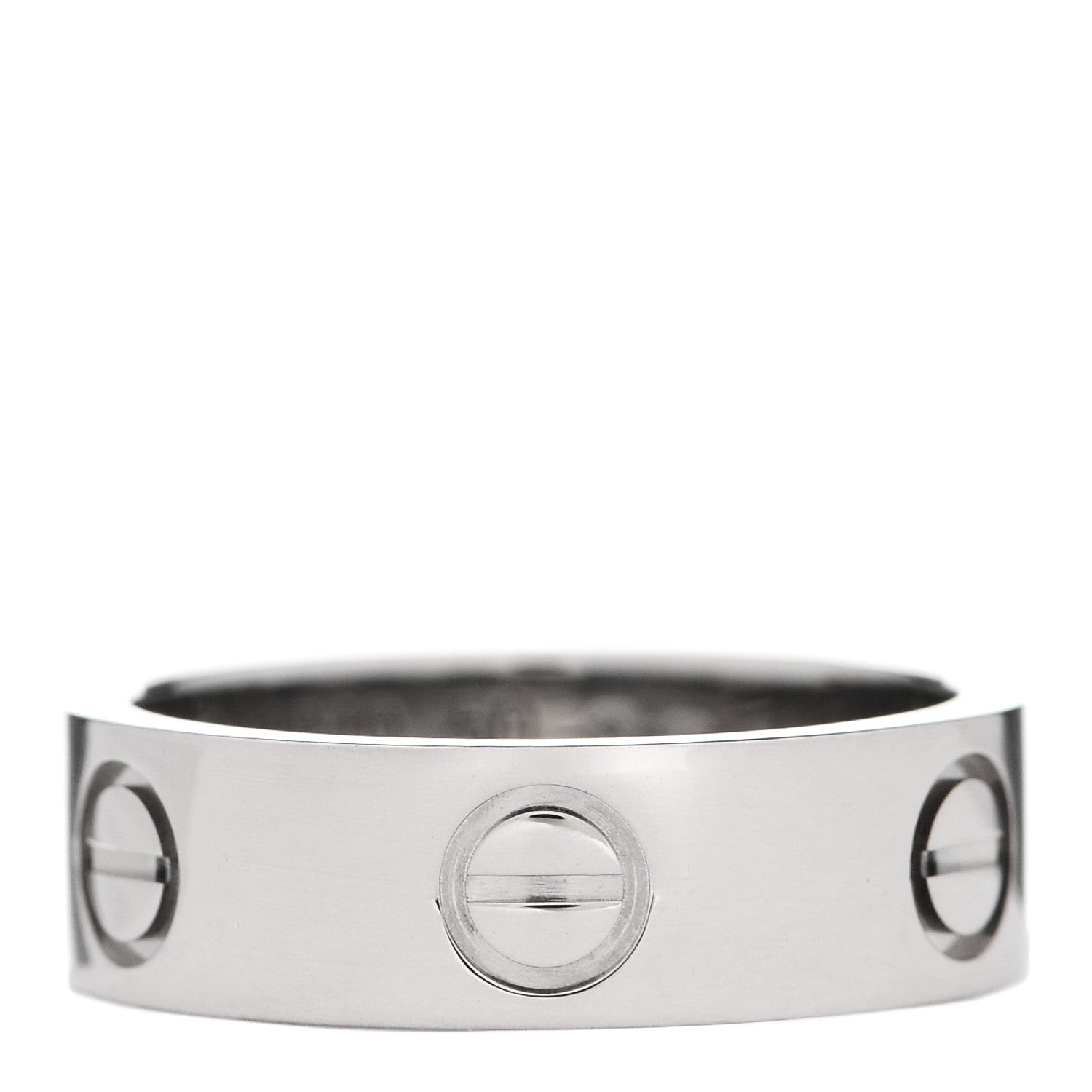 Cartier 18K White Gold 5.5mm LOVE Ring 50 5.25 1 of 3
